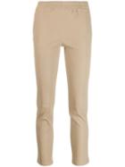 Arma Ruched Waistband Skinny Trousers - Neutrals