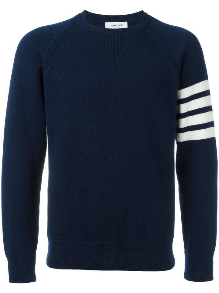 Thom Browne 4-bar French Terry Cashmere Sweatshirt - Blue