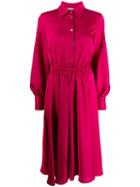 Shirtaporter Ruched Waistband Dress - Pink