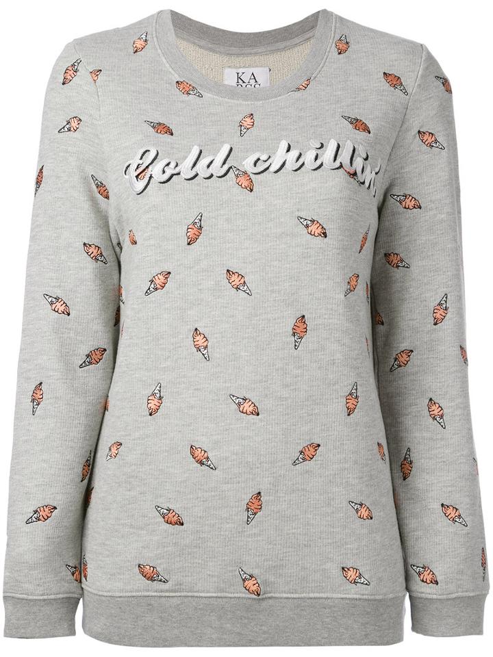 Zoe Karssen - 'cold Chillin' Sweatshirt - Women - Cotton/polyester - M, Grey, Cotton/polyester