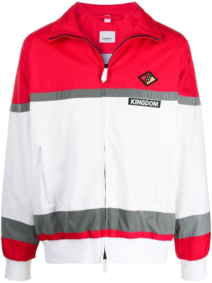 Burberry Kingdom Striped Track Jacket - White