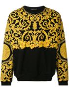 Versace Baroque-print Sweatshirt - Black