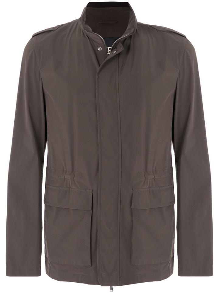 Herno Mid Length Elastic Waist Jacket - Brown