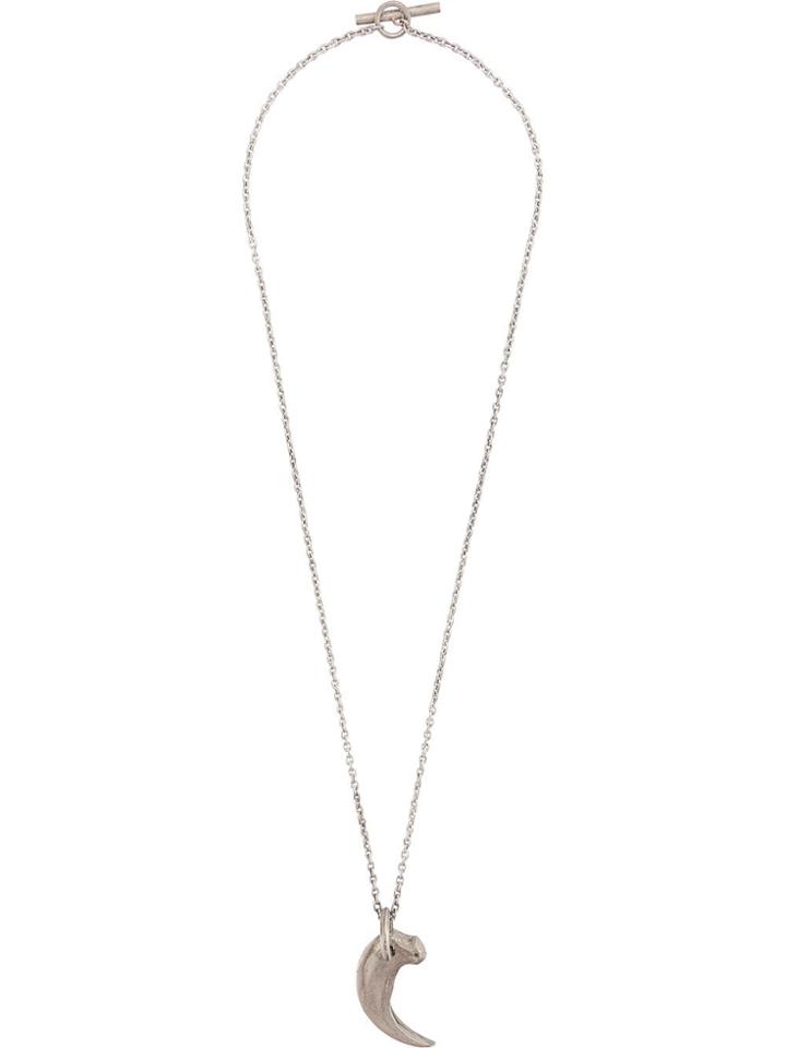 Parts Of Four Claw Pendant Necklace - Silver