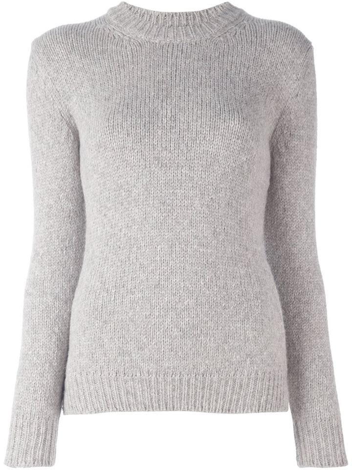 Ermanno Scervino Knit Sweater, Women's, Size: 40, Grey, Alpaca