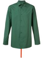 D.gnak Strap Detail Shirt, Men's, Size: 50, Green, Cotton