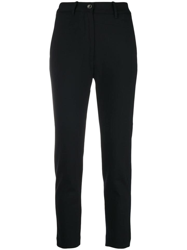 Nine In The Morning Cropped Tapered Trousers - Black