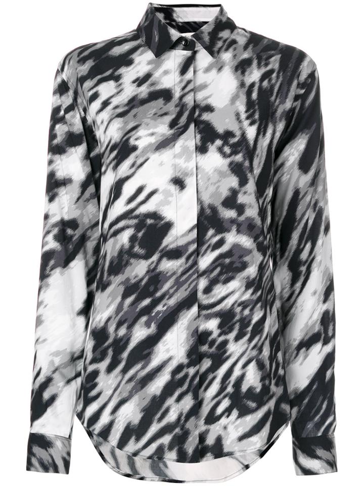 Saint Laurent Blurred Leopard Print Shirt - Multicolour