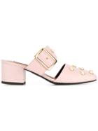 Coliac Studded Buckle Sandals - Pink & Purple