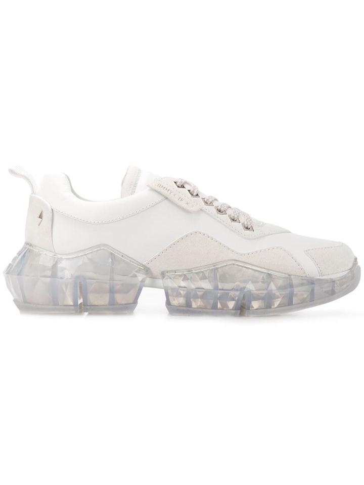 Jimmy Choo Diamond Chunky Sneakers - White