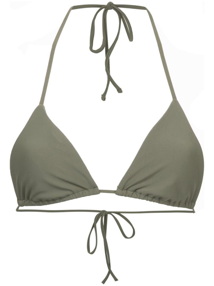Matteau String Triangle Bikini Top - Green
