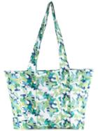 Dalood Large Printed Beach Bag, Women's, Green, Silk/polystyrene