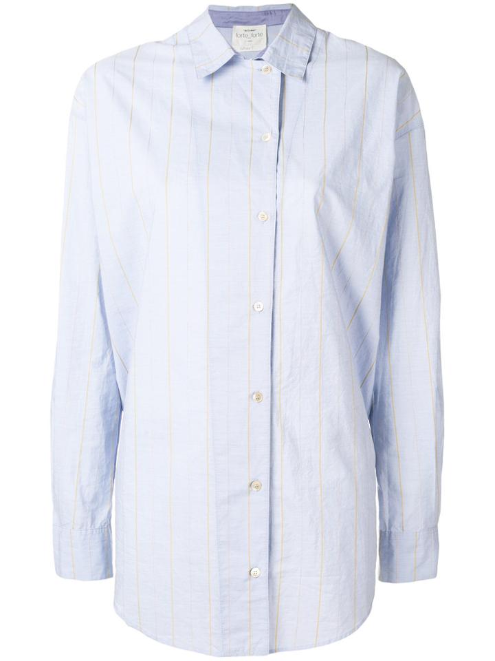 Forte Forte Pinstripe Shirt - Brown