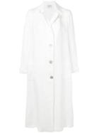 Forte Forte Long Buttoned Trench - White