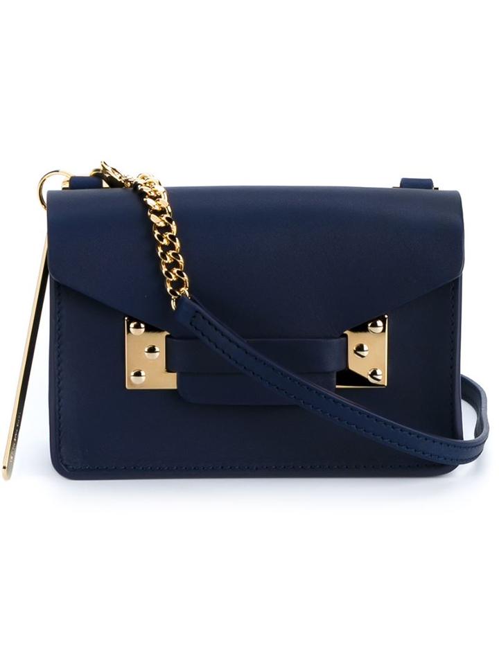 'milner' Crossbody Bag, Women's, Blue, Leather/metal (other), Sophie Hulme