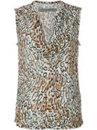 Raquel Allegra - Leopard Print Tank - Women - Silk - 0, Nude/neutrals, Silk