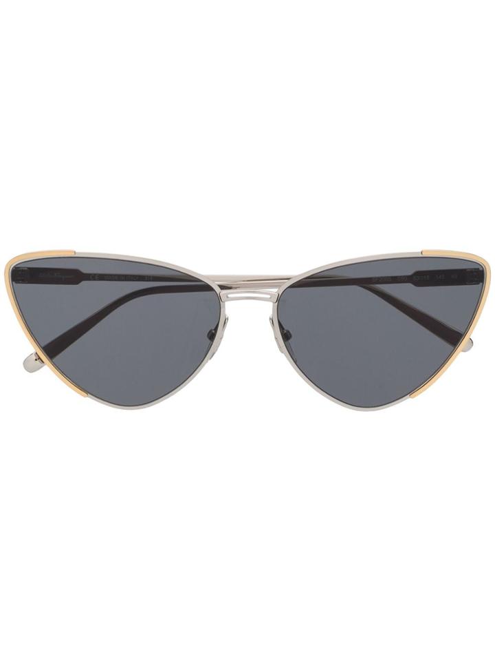 Salvatore Ferragamo Cat Eye Sunglasses - Metallic