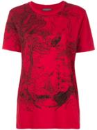 Alexander Mcqueen Woodland Print T-shirt - Red