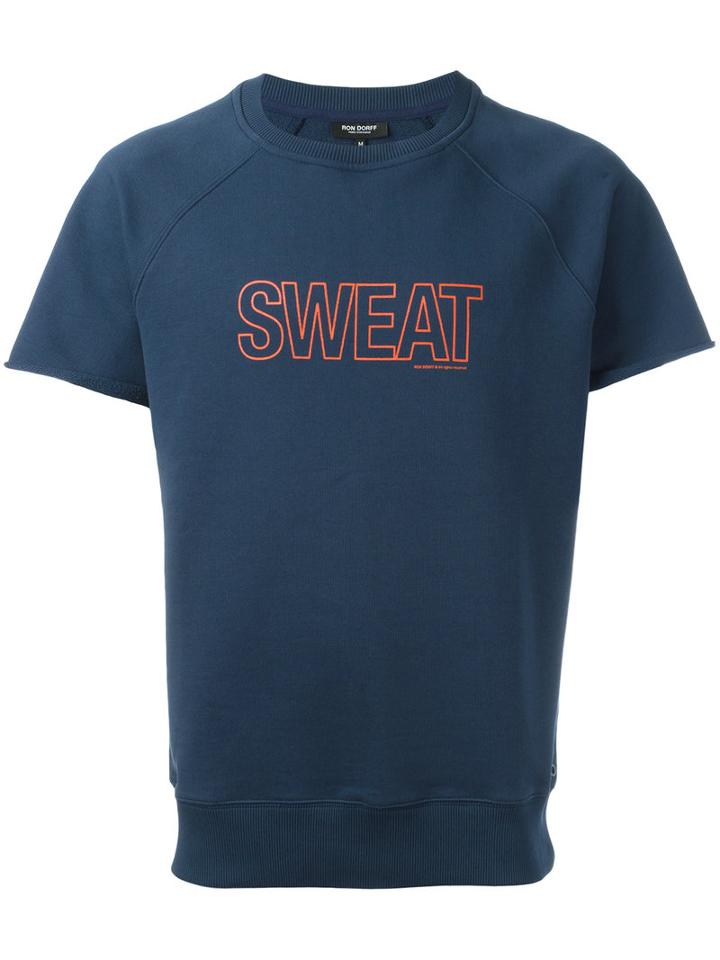 Ron Dorff Sweat Shortsleeved Sweatshirt, Men's, Size: Medium, Blue