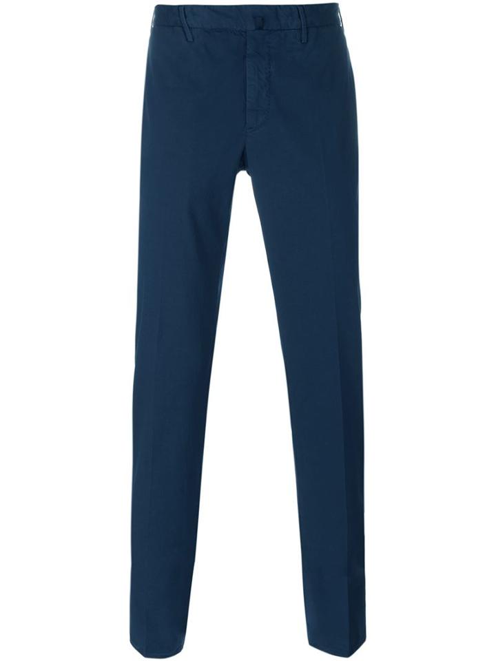 Incotex Classic Chinos, Men's, Size: 46, Blue, Cotton/spandex/elastane