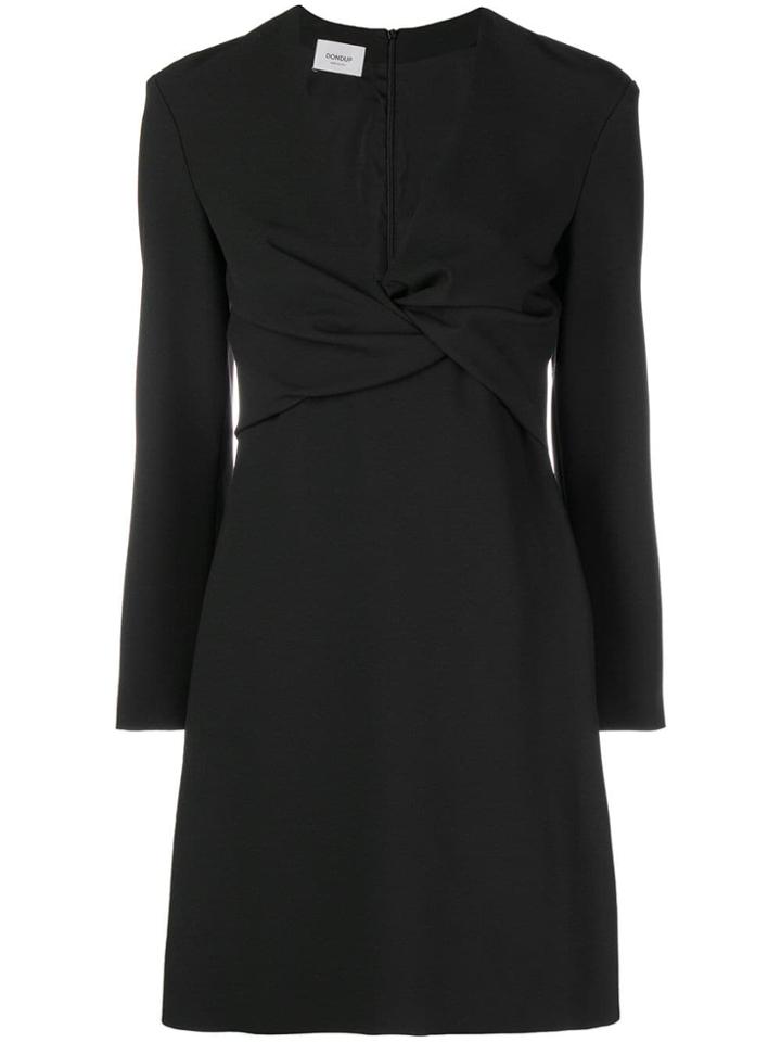 Dondup Draped Flared Mini Dress - Black