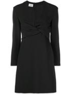 Dondup Draped Flared Mini Dress - Black