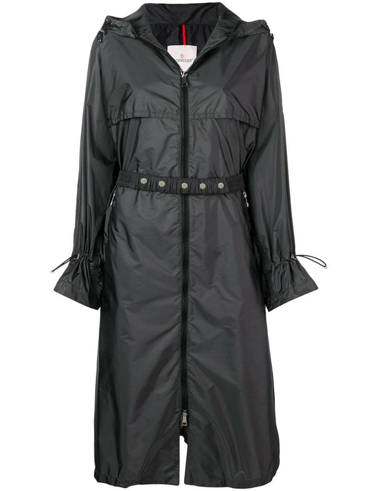Moncler Slim Cinched-sleeve Trench Coat - Grey