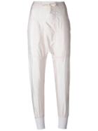 Isabel Marant - 'keegan' Tapered Trousers - Women - Silk/cotton/polyamide/spandex/elastane - 36, Pink/purple, Silk/cotton/polyamide/spandex/elastane
