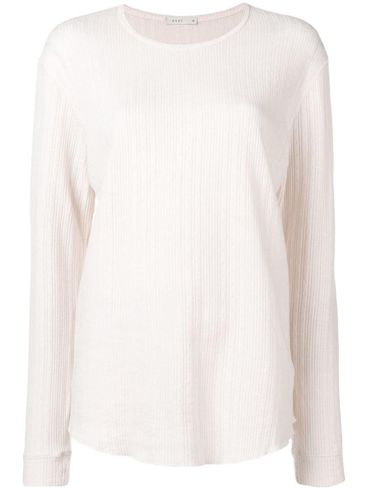 6397 Ribbed Lightweight Sweater - Pink