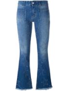 Stella Mccartney '70's Flare' Star Detail Jeans, Women's, Size: 31, Blue, Cotton/polyester