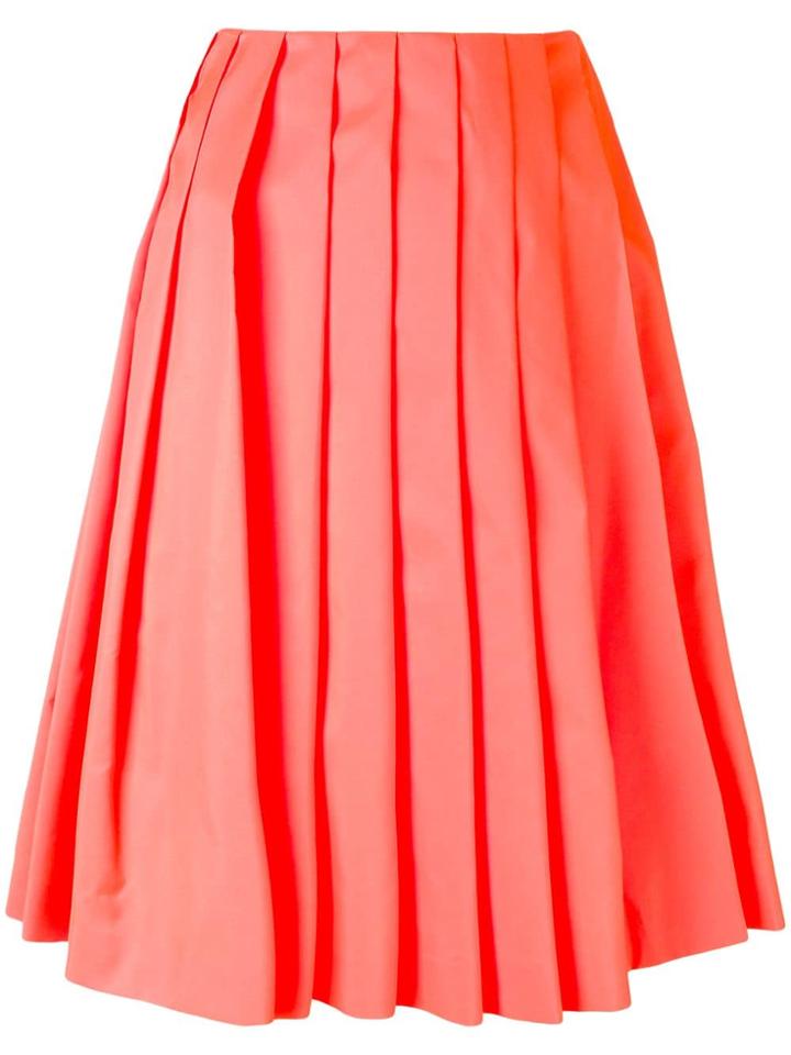 Prada Pleated Skirt - Yellow & Orange