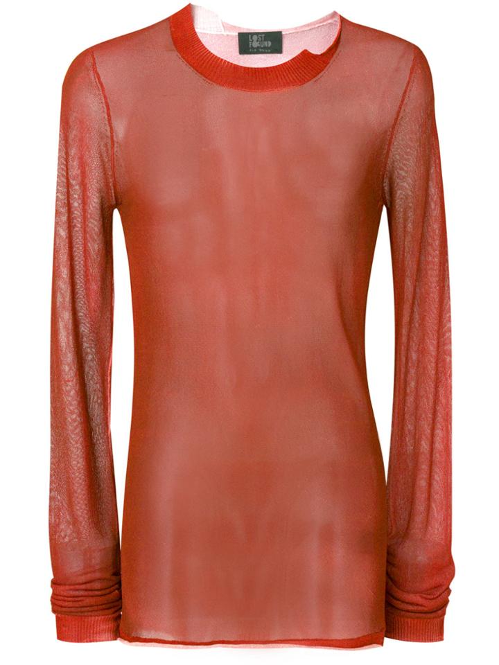Lost & Found Rooms Sheer Jumper - Red