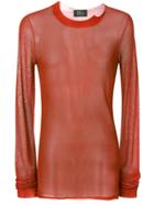 Lost & Found Rooms Sheer Jumper - Red