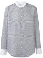 Etro Striped Shirt, Men's, Size: 38, White, Cotton