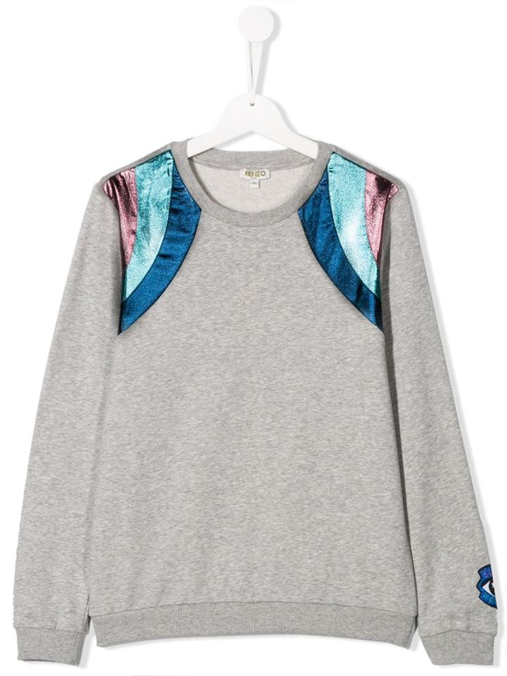 Kenzo Kids Metallic Panelled Sweatshirt - Grey