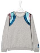 Kenzo Kids Metallic Panelled Sweatshirt - Grey