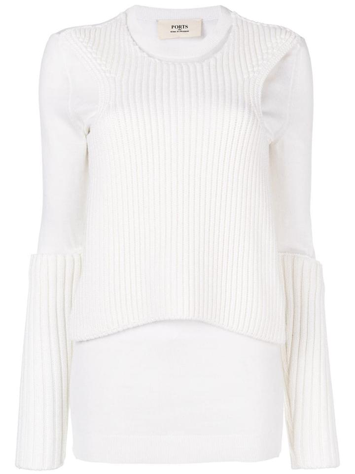 Ports 1961 Long Sleeve Rib Detail Jumper - White