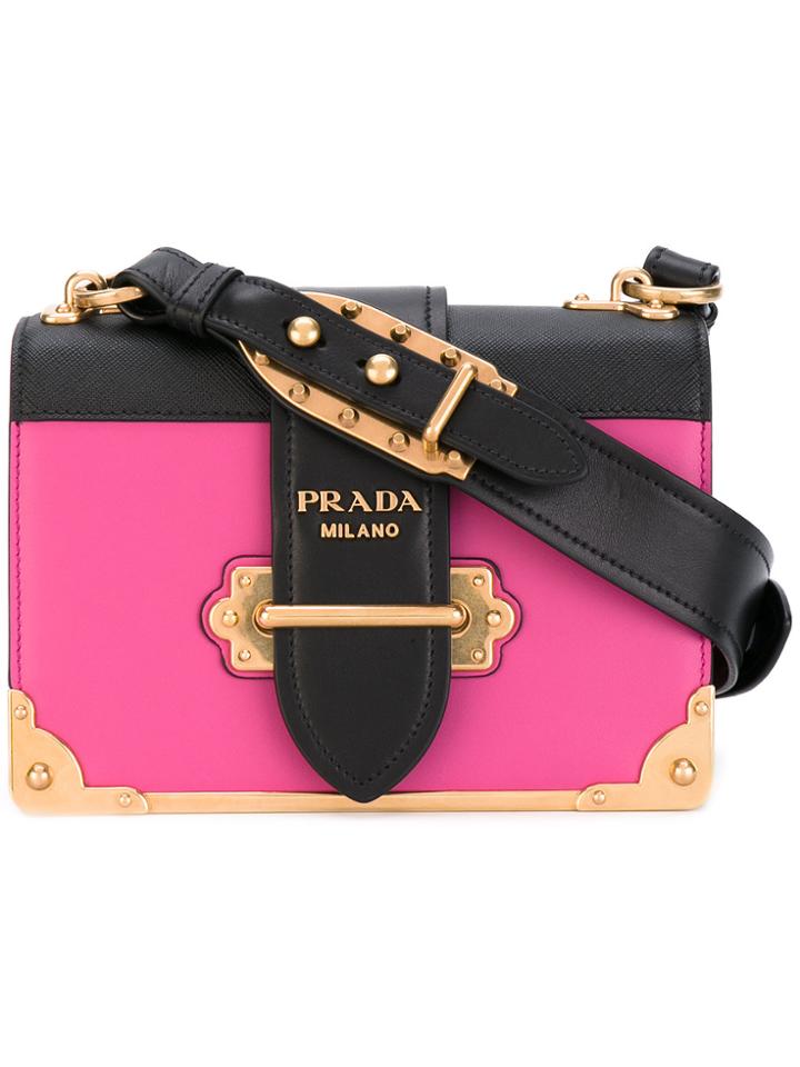 Prada Cahier Shoulder Bag - Pink & Purple
