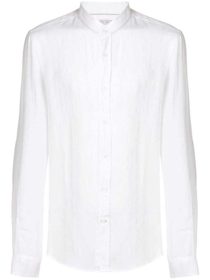 Brunello Cucinelli Long Sleeved Shirt - White