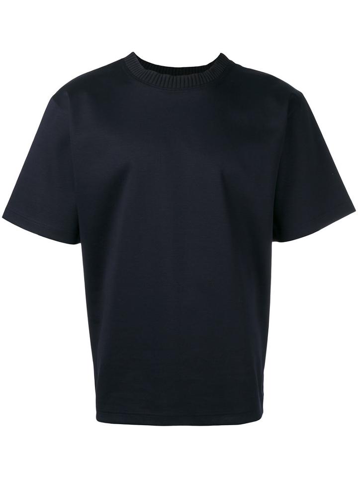 Kolor - Ribbed Neck T-shirt - Men - Cotton - 4, Blue, Cotton