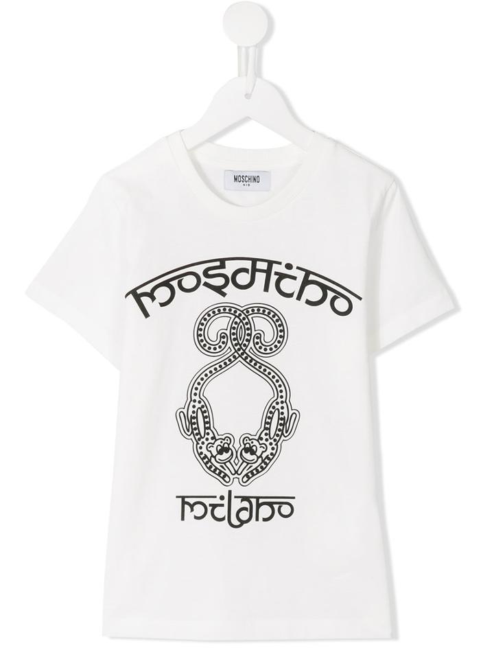 Moschino Kids Printed T-shirt, Boy's, Size: 12 Yrs, White