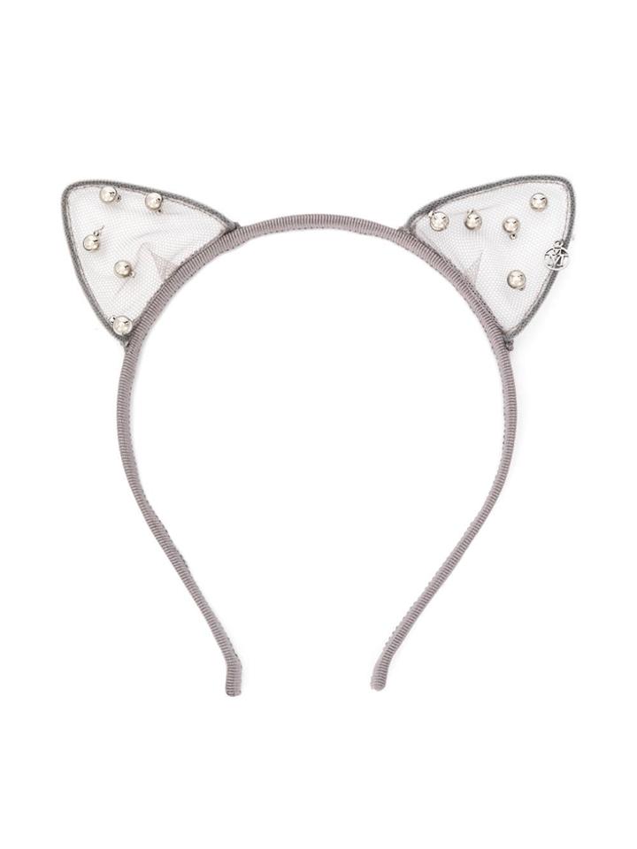 Maison Michel Cat Ear Headband - Grey