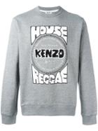 Kenzo House Reggae Print Sweatshirt, Men's, Size: Xs, Grey, Cotton/spandex/elastane/polyester