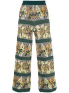 Phisique Du Role Floral Stripe Trousers - Grey