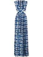 Proenza Schouler Tie-dye Cut-out Maxi Dress - Blue