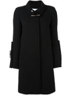 Gianluca Capannolo Fastening Detail Single Breasted Coat - Black