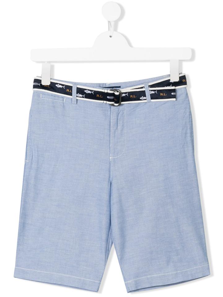 Ralph Lauren Kids Teen Belted Shorts - Blue