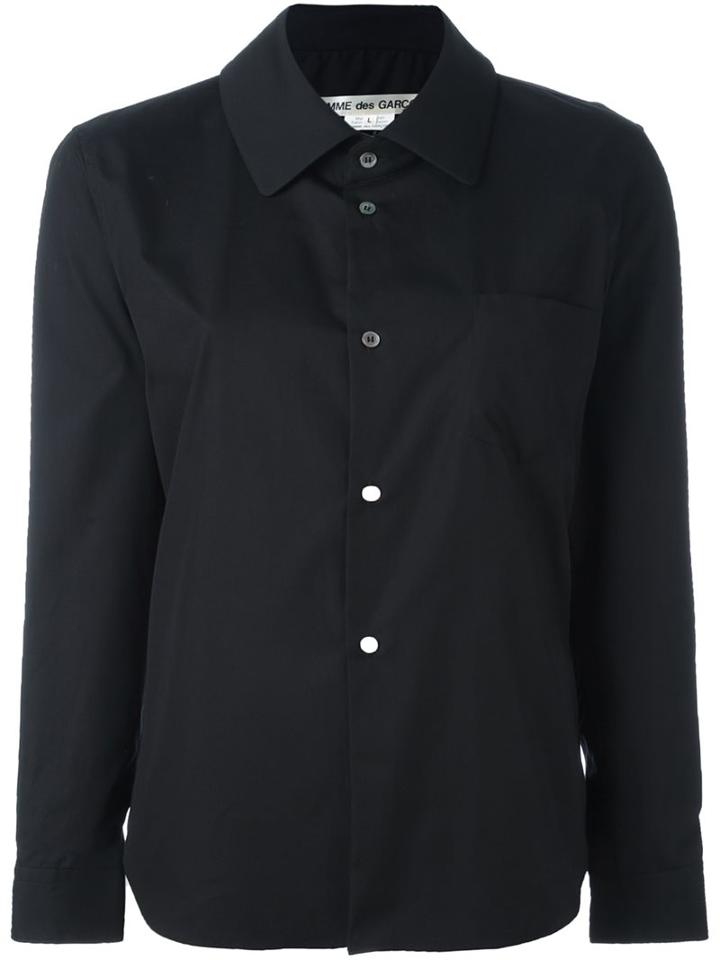 Comme Des Garçons Classic Button Down Shirt, Women's, Size: Medium, Black, Cotton