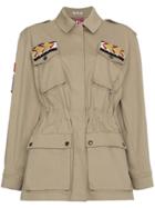 Miu Miu Embellished Military Jacket - Neutrals