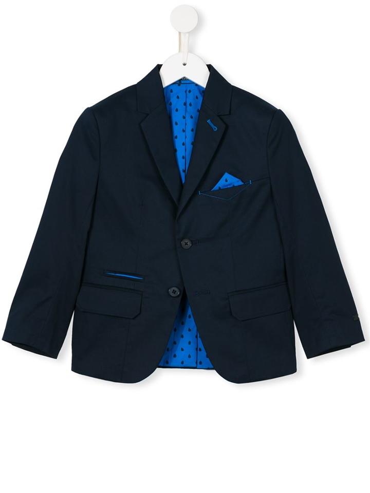Boss Kids Printed Lining Blazer, Boy's, Size: 6 Yrs, Blue